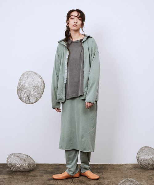 Dulcamara(ドゥルカマラ)の「ピグメントジャージーロールアップT(Tシャツ/カットソー・メンズ・ブラック/グリーン/ベージュ・0/1)」の15枚目の写真