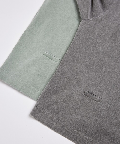 Dulcamara(ドゥルカマラ)の「ピグメントジャージーロールアップT(Tシャツ/カットソー・メンズ・ブラック/グリーン/ベージュ・0/1)」の18枚目の写真