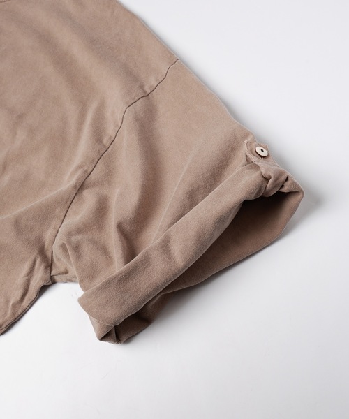 Dulcamara(ドゥルカマラ)の「ピグメントジャージーロールアップT(Tシャツ/カットソー・メンズ・ブラック/グリーン/ベージュ・0/1)」の21枚目の写真