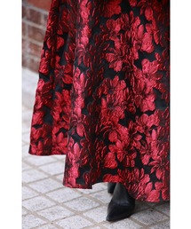 スカート（レッド/赤色系・花柄・ボタニカル柄）ファッション通販