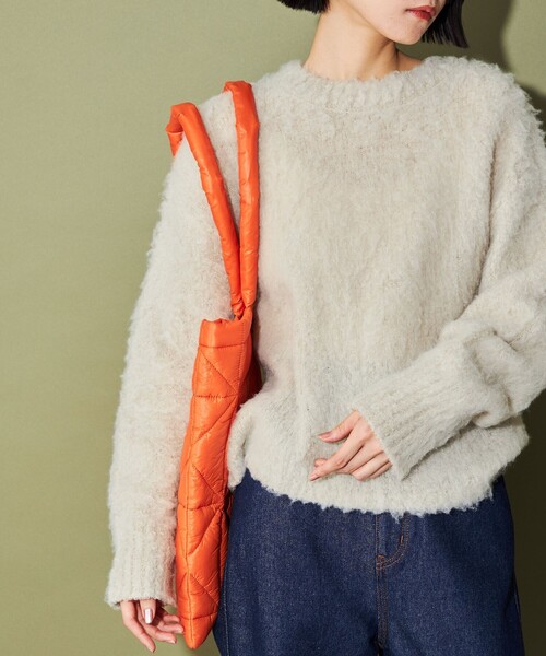 CITEN（シテン）の「＜CITEN＞スーパーシャギーニット（ニット/セーター・レディース・グレー/ベージュ/ライトブルー・FREE）」の4枚目の写真