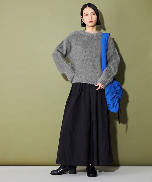 CITEN（シテン）の「＜CITEN＞スーパーシャギーニット（ニット/セーター・レディース・グレー/ベージュ/ライトブルー・FREE）」の8枚目の写真