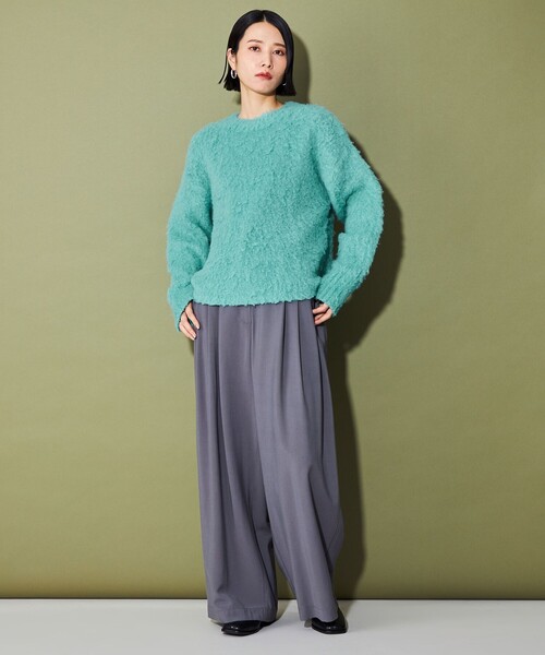 CITEN（シテン）の「＜CITEN＞スーパーシャギーニット（ニット/セーター・レディース・グレー/ベージュ/ライトブルー・FREE）」の10枚目の写真