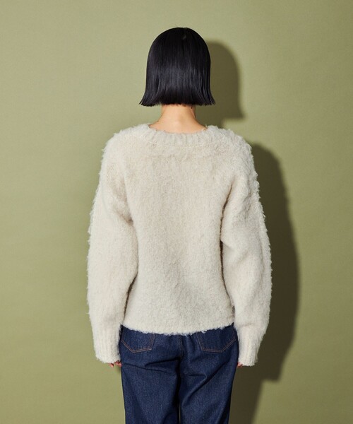 CITEN（シテン）の「＜CITEN＞スーパーシャギーニット（ニット/セーター・レディース・グレー/ベージュ/ライトブルー・FREE）」の13枚目の写真