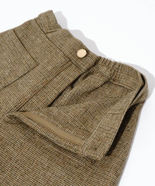 flower（フラワー）の「ファインチェックパンツ（その他パンツ・レディース・ベージュ/ブラウン・FREE）」の19枚目の写真