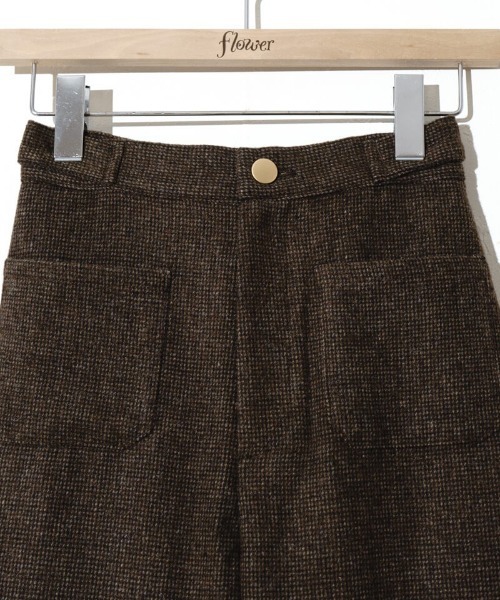 flower（フラワー）の「ファインチェックパンツ（その他パンツ・レディース・ベージュ/ブラウン・FREE）」の9枚目の写真