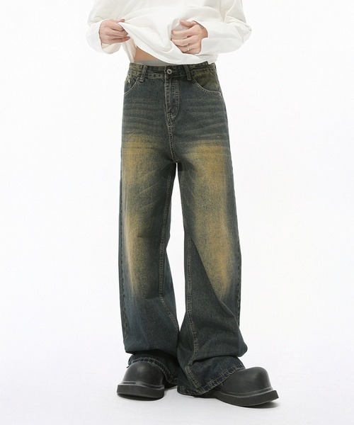 CORPUS TOKYO（コーパス トーキョー）の「ワイドレングスヴィンテージデニム（デニムパンツ・メンズ・ブルー/ブラック/ライトブルー/インディゴブルー/グレー・1/2/4/3）」の4枚目の写真