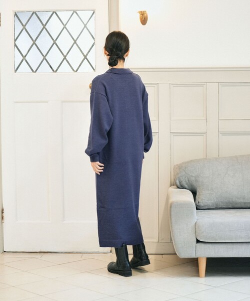 FREAK'S STORE(フリークスストア)の「ポロニットワンピース(ワンピース・レディース・グレー/グリーン/ネイビー・フリ-)」の17枚目の写真
