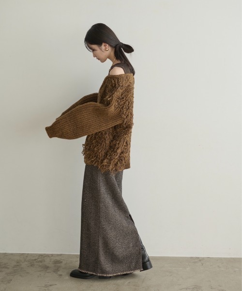 AIC.（エーアイシー）の「カットアウトループ編みニット（ニット/セーター・レディース・アイボリー/ブラウン・FREE）」の11枚目の写真