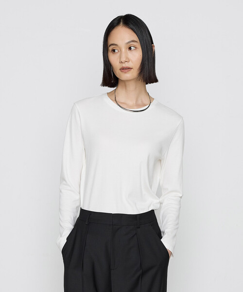 COMME CA（コムサ）の「フェザータッチスムース プルオーバー（Tシャツ/カットソー・レディース・ブルー/ブラック/ホワイト・9号/11号）」の2枚目の写真