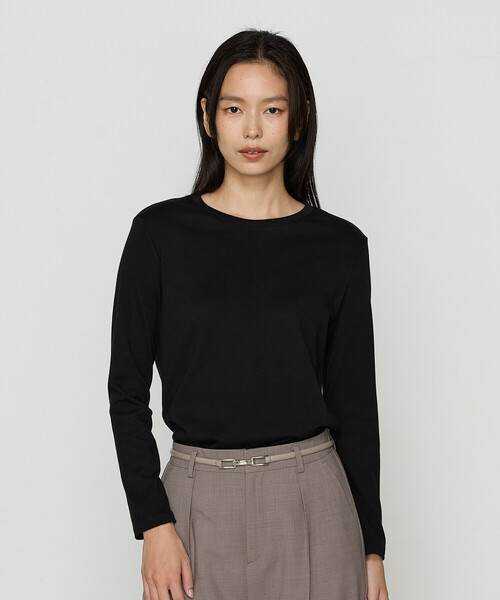 COMME CA（コムサ）の「フェザータッチスムース プルオーバー（Tシャツ/カットソー・レディース・ブルー/ブラック/ホワイト・9号/11号）」の3枚目の写真