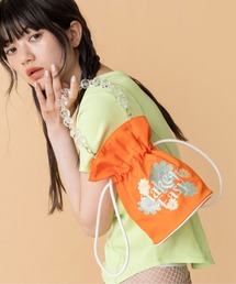 Casselini(キャセリーニ)ビーズハンドル巾着