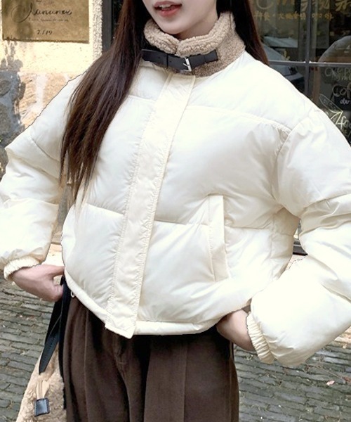 ダウンジャケット レディース 白 中綿ブルゾン 中綿 ショート丈 ジャケット 中綿ジャケット ダウンコート アウター 中綿入り 韓国 軽量 フェイクダウン レディース 中綿コート 女性用 ジャケット フェイクファー
