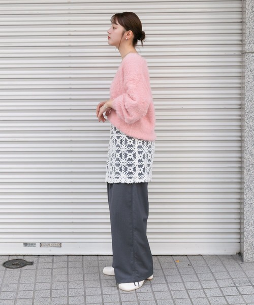 KBF（ケイビーエフ）の「レースラップスカート（スカート・レディース・ブラック/アイボリー・ONE）」の6枚目の写真