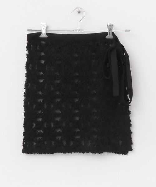 KBF（ケイビーエフ）の「レースラップスカート（スカート・レディース・ブラック/アイボリー・ONE）」の9枚目の写真