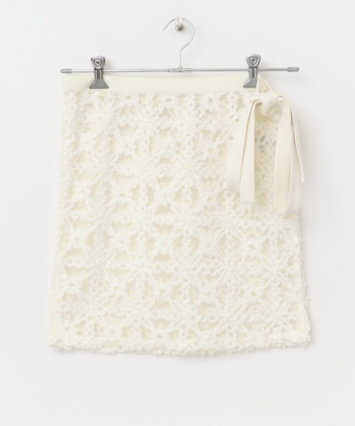 KBF（ケイビーエフ）の「レースラップスカート（スカート・レディース・ブラック/アイボリー・ONE）」の10枚目の写真