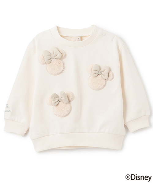 petit main（プティマイン）の「【Disney】ファーモチーフトレーナー（スウェット・キッズ・ライトピンク/ブルー/アイボリー/モカ/レッド/ホワイト系その他・120cm/110cm/130cm/100cm/90cm/80ｃｍ）」の2枚目の写真