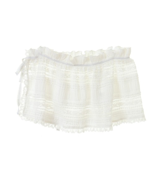 Candy Stripper（キャンディストリッパー）の「LACY APRON スカート（スカート・レディース・ブラック/オフホワイト・FREE）」の3枚目の写真