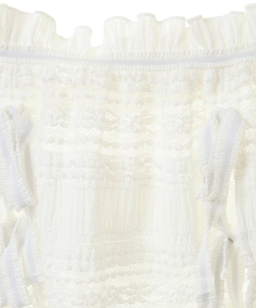 Candy Stripper（キャンディストリッパー）の「LACY APRON スカート（スカート・レディース・ブラック/オフホワイト・FREE）」の5枚目の写真