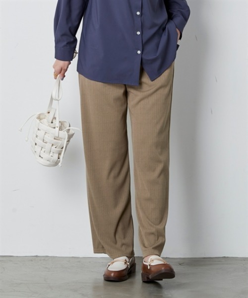 nissen（ニッセン）の「ラクリブワイドパンツ（ゆったりヒップ）（その他パンツ・レディース・ロイヤルブルー/ブルー系/モカ/ダークオリーブ/ライトベージュ/ブラック・S/3L/LL/L）」の2枚目の写真