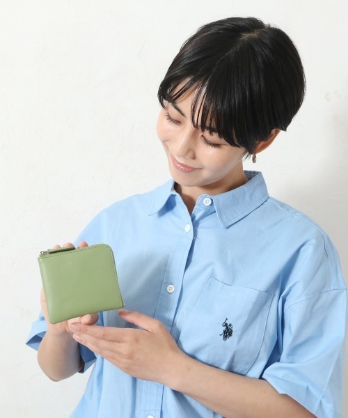 and it_（アンドイット）の「レザーコインケース（コインケース・レディース・セージグリーン/シルバー/ブラック・FREE）」の5枚目の写真