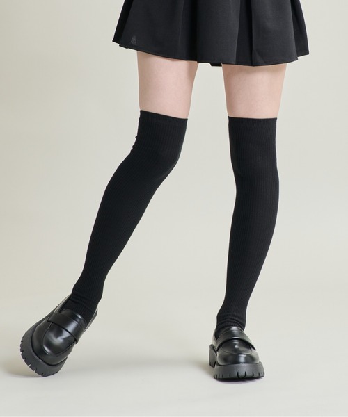 靴下・タイツ Rainypinky FF80 抜群伸縮！太もも美シルエットのニーハイタイツ(80デニール