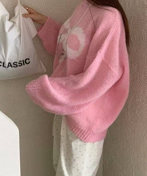 Ritzy(リッツィー)の「オーバーサイズ リボンデザインニット セーター(ニット/セーター・レディース・アイボリー/グリーン/ピンク/ブラック・FREE)」の22枚目の写真