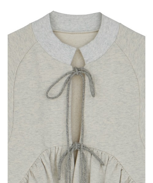 トップス Ameri SYMMETRY PEPLUM SWEAT TOP SYMMETRY PEPLUM SWEAT TOP