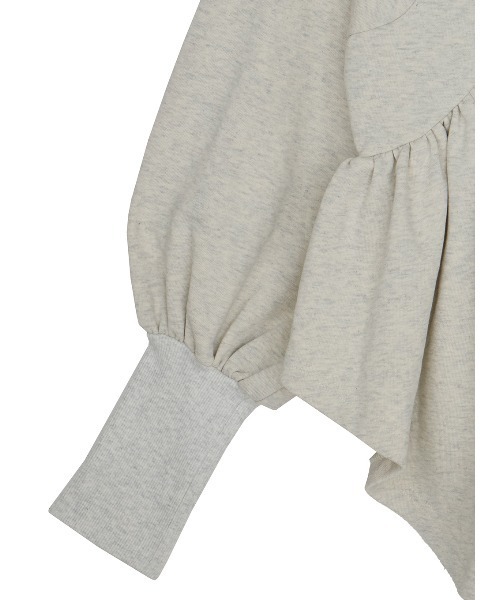 トップス Ameri SYMMETRY PEPLUM SWEAT TOP SYMMETRY PEPLUM SWEAT TOP