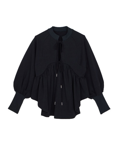 トップス Ameri SYMMETRY PEPLUM SWEAT TOP SYMMETRY PEPLUM SWEAT TOP