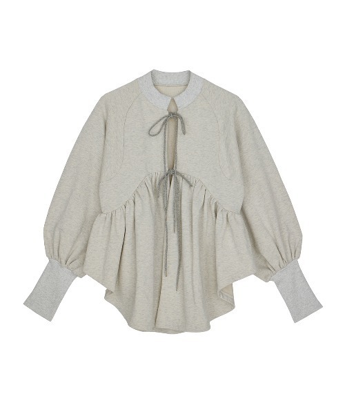 ꧁新 品꧂⚛️ AMERI アメリ デザインカットソー SYMMETRY PEPLUM SWEAT TOP（Tシャツ/カットソー）｜Ameri