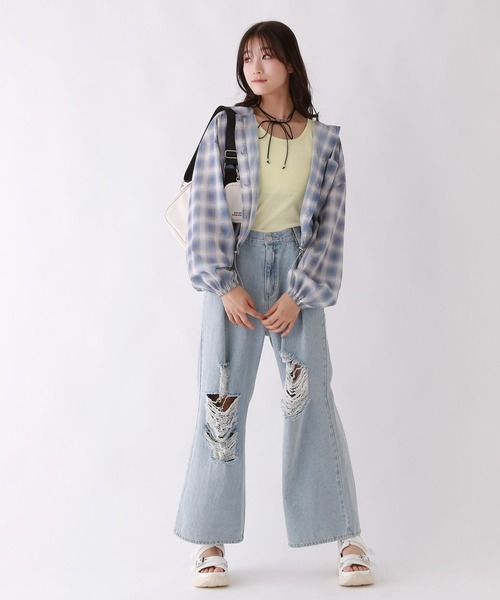 repipi armario（レピピ アルマリオ）の「【吸水速乾】ベーシックタンクトップ（タンクトップ・キッズ・サックスブルー/イエロー/ブラック/その他/アイボリー/ライム/ピンク・LARGE/MEDIUM/SMALL）」の8枚目の写真