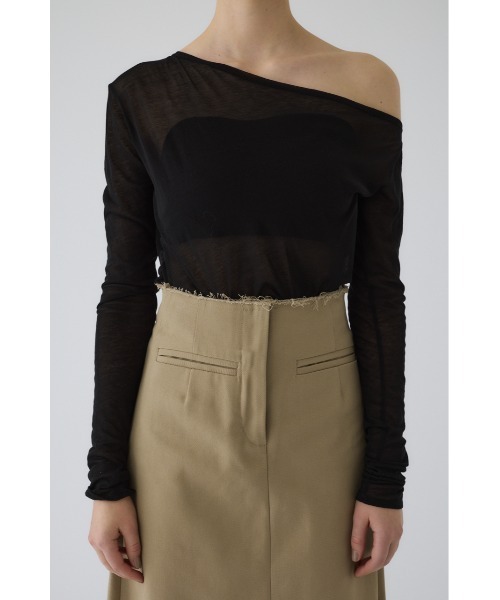 RIM.ARK(リムアーク)の「Asymmetry cut tops アシメトリーカットトップス(Tシャツ/カットソー・レディース・グレー/ブラック/ホワイト・FREE)」の21枚目の写真