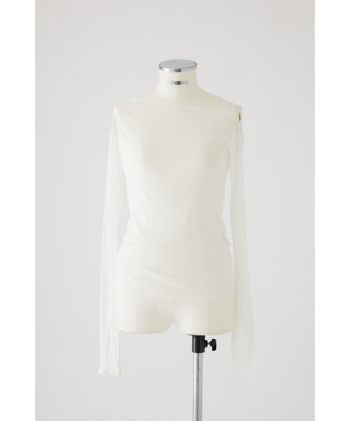 RIM.ARK(リムアーク)の「Asymmetry cut tops アシメトリーカットトップス(Tシャツ/カットソー・レディース・グレー/ブラック/ホワイト・FREE)」の12枚目の写真