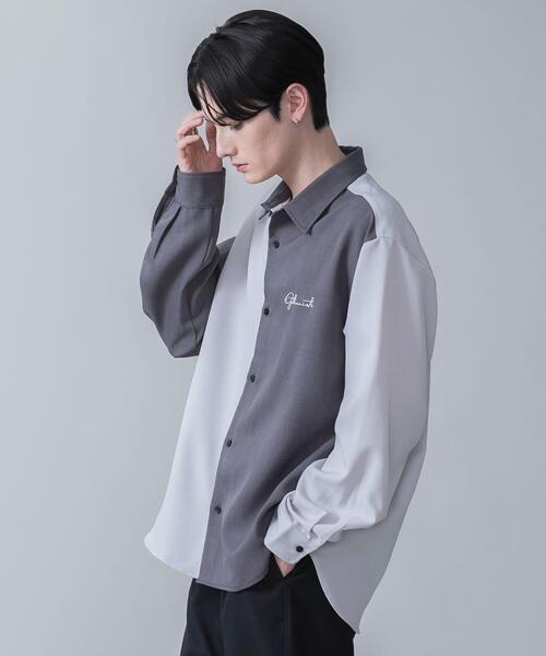 BROWNY（ブラウニー）の「BROWNY/ドライポリカラーブロックロングスリーブシャツ（シャツ/ブラウス・メンズ・ダークグレー/サックスブルー・MEDIUM/LARGE）」の19枚目の写真