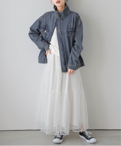 AMELY(エミリー)の「ビンテージ風デニムジャケット(デニムジャケット・レディース・インディゴブルー/ブルー系その他・フリー)」の8枚目の写真