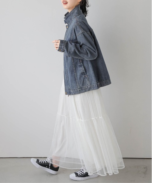 AMELY(エミリー)の「ビンテージ風デニムジャケット(デニムジャケット・レディース・インディゴブルー/ブルー系その他・フリー)」の9枚目の写真