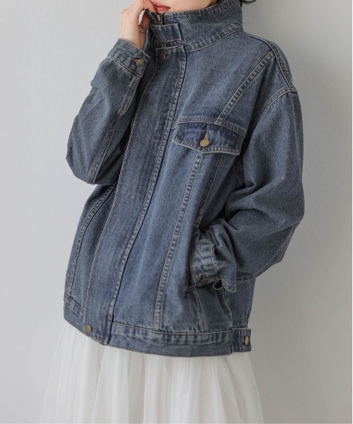 AMELY(エミリー)の「ビンテージ風デニムジャケット(デニムジャケット・レディース・インディゴブルー/ブルー系その他・フリー)」の12枚目の写真