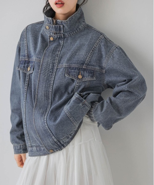 AMELY(エミリー)の「ビンテージ風デニムジャケット(デニムジャケット・レディース・インディゴブルー/ブルー系その他・フリー)」の13枚目の写真