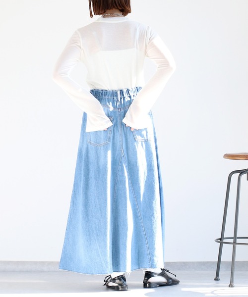 cepo（セポ）の「シアーソデフレアカットソー（Tシャツ/カットソー・レディース・グレー/オフホワイト/イエロー/サックスブルー・M）」の20枚目の写真