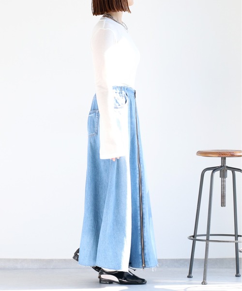 cepo（セポ）の「シアーソデフレアカットソー（Tシャツ/カットソー・レディース・グレー/オフホワイト/イエロー/サックスブルー・M）」の21枚目の写真