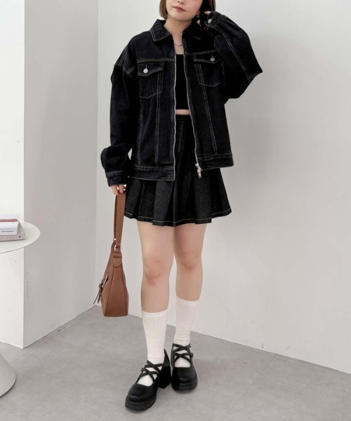 archives（アルシーヴ）の「デニムプリーツミニスカート（スカート・レディース・ベージュ/グレー/ブルー/ブラック・SMALL/MEDIUM）」の19枚目の写真