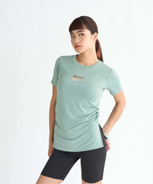 ROXY(ロキシー)の「TAKE YOUR TIME /ロキシー水陸両用サイドスリット半袖Tシャツ(Tシャツ/カットソー・レディース・カーキ/ベージュ/ブラック・MEDIUM/LARGE/SMALL)」の3枚目の写真