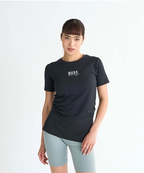 ROXY(ロキシー)の「TAKE YOUR TIME /ロキシー水陸両用サイドスリット半袖Tシャツ(Tシャツ/カットソー・レディース・カーキ/ベージュ/ブラック・MEDIUM/LARGE/SMALL)」の2枚目の写真