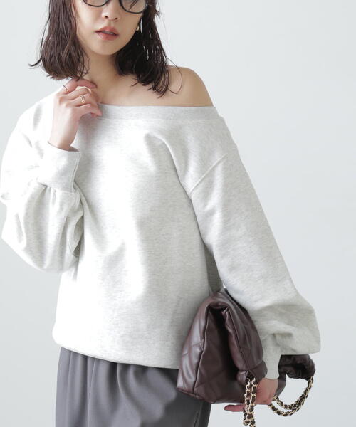 FREE'S MART（フリーズマート）の「◆オフショルスウェット（スウェット・レディース・ホワイト/ブラック/ホワイト系その他・FREE）」の2枚目の写真