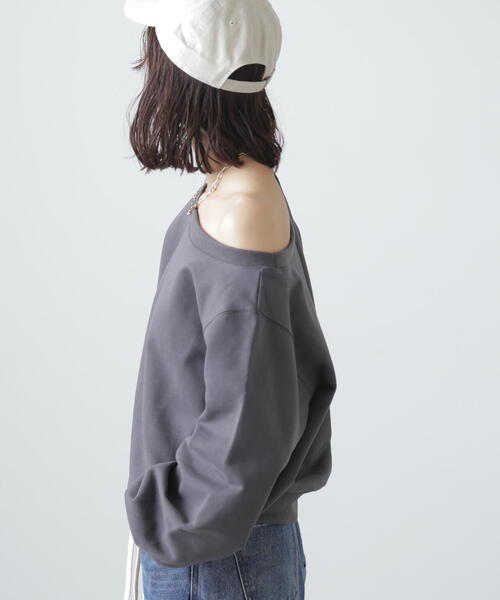 FREE'S MART（フリーズマート）の「◆オフショルスウェット（スウェット・レディース・ホワイト/ブラック/ホワイト系その他・FREE）」の6枚目の写真