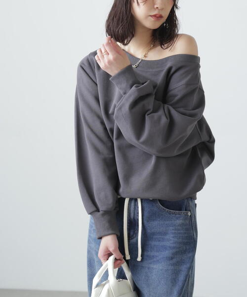 FREE'S MART（フリーズマート）の「◆オフショルスウェット（スウェット・レディース・ホワイト/ブラック/ホワイト系その他・FREE）」の8枚目の写真