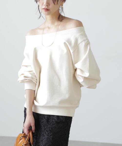 FREE'S MART（フリーズマート）の「◆オフショルスウェット（スウェット・レディース・ホワイト/ブラック/ホワイト系その他・FREE）」の15枚目の写真