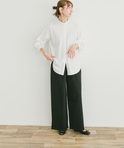 ITEMS URBANRESEARCH(アイテムズ アーバンリサーチ)の「バンドカラーソデタックカットソー(Tシャツ/カットソー・レディース・ストライプ/ホワイト・FREE)」の7枚目の写真