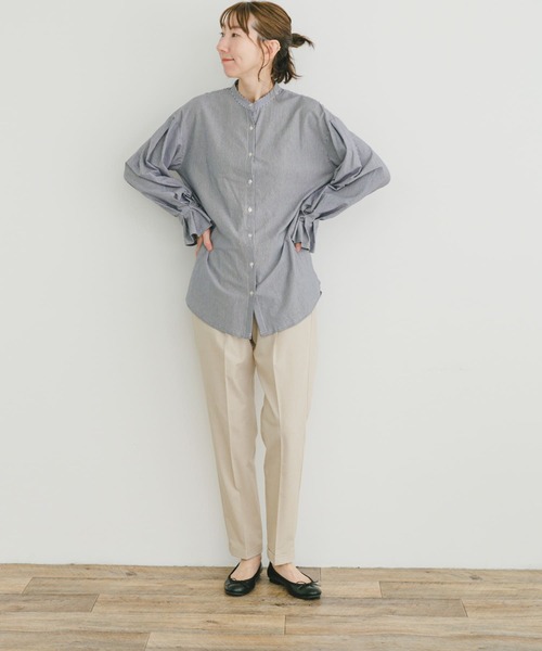 ITEMS URBANRESEARCH(アイテムズ アーバンリサーチ)の「バンドカラーソデタックカットソー(Tシャツ/カットソー・レディース・ストライプ/ホワイト・FREE)」の14枚目の写真